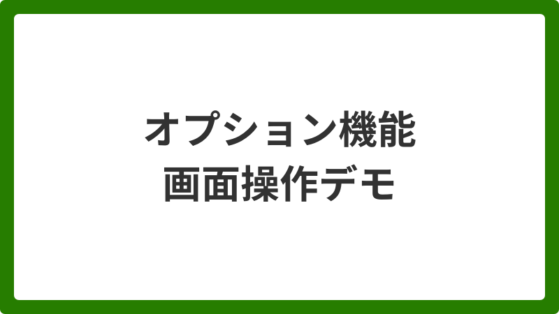 問い合わせ_オプション機能画面操作デモ